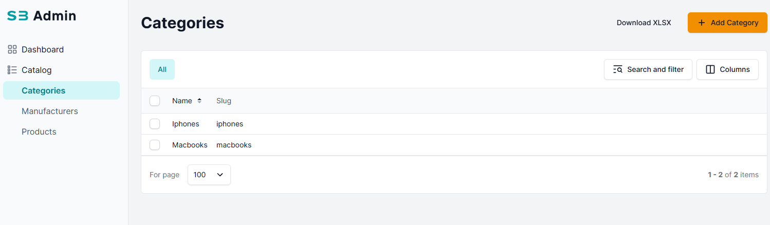 Category sbadmin