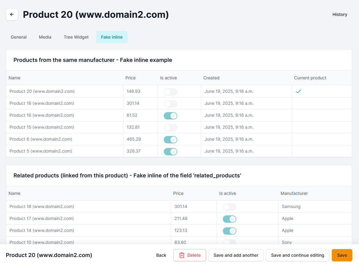 Domain Switch Screenshot